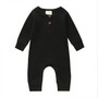 2019 Baby Spring Autumn Clothing Newborn Infant Baby Boy Girl Cotton Romper Knitted Ribbed Jumpsuit Solid Clothes Warm Outfit