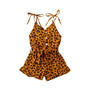 2020 Baby Summer Clothing Infant Girls Suspender Shorts Children Personalized Leopard Print Jumpsuit Sleeveless Strap Trousers