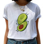 Avocado Harajuku Kawaii Cartoon T Shirt Women Ullzang Small Fresh T-shirt 90s