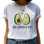 Avocado Harajuku Kawaii Cartoon T Shirt Women Ullzang Small Fresh T-shirt 90s