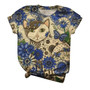 T shirt Women Harajuku Tops Plus Size Women Short Sleeve Butterfly Print O-Neck T-Shirt