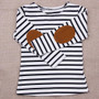 New 2017 Summer Kids Girls T-shirt Long Sleeve Striped Cotton T-shirt Girl Children Fashion Tops