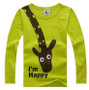 HOT SALE NEW 2017 Long Sleeve Giraffe I'm Happy Kids Boys T-shirt Top Long Sleeve Clothing casual