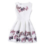 Summer Girls Dress Butterfly Floral Print Princess Dresses for Baby Girls Designer Formal Party Elsa