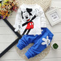 Baby Boys Clothes 2017 Spring Autumn Cartoon Leisure Long Sleeved T-shirts + Pants Newborn Baby Girl