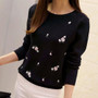 Gogoyouth  Winter Sweaters Women Embroidery Ladies Pullover Female Autumn High Elastic Tricot
