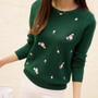 Gogoyouth  Winter Sweaters Women Embroidery Ladies Pullover Female Autumn High Elastic Tricot