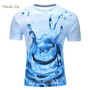 2017 High Quality Water Droplets Move Printed 3D T-shirts Punk 3D Short Sleeve T-Shirt M-4XL /6