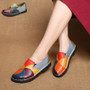 Handmade Leather Soft Shoes National Leather Flats Shoes For Women Casual Female Flats Lady