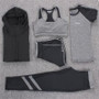 New Yoga Suits Women Gym Clothes Fitness Running Tracksuit Sports Bra+Sport Leggings+Yoga Shorts+Top