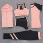 New Yoga Suits Women Gym Clothes Fitness Running Tracksuit Sports Bra+Sport Leggings+Yoga Shorts+Top