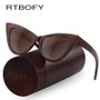 RTBOFY Wood Sunglasses Women Bamboo Frame Eyeglasses Polarized Lenses Glasses Vintage Design Shades