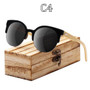 RTBOFY Wood Sunglasses for Women & Men Bamboo Frame Glasses Handmade Wooden Eyeglasses Unisex