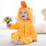 2016 Autumn Winter Flannel Baby Boy Clothes Cartoon Animal Jumpsuit Baby Girl Rompers Baby Long