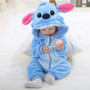 2016 Autumn Winter Flannel Baby Boy Clothes Cartoon Animal Jumpsuit Baby Girl Rompers Baby Long