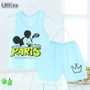 URFine Girls Boy Clothes Cartoon Cat T-Shirt + Short Children'S Suits Clothing Set Girls Set Girls