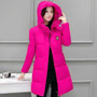 2018 hot sale women winter hooded jacket female outwear cotton plus size 3XL warm coat thicken
