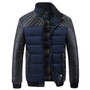 Mountainskin Brand Men's Jackets and Coats 4XL PU Patchwork Designer Jackets Men Outerwear Winter