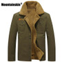 Mountainskin Thicken Fleece Winter Jackets Men's Coats 6XL Cotton Fur Collar Men's Jackets Military