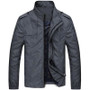 DIMUSI Autumn Men Jacket Windbreaker Male Overcoat Casual Solid Jacket Slim Fit Stand Collar Men