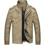 DIMUSI Autumn Men Jacket Windbreaker Male Overcoat Casual Solid Jacket Slim Fit Stand Collar Men