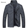 DIMUSI Autumn Men Jacket Windbreaker Male Overcoat Casual Solid Jacket Slim Fit Stand Collar Men