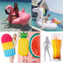 22 Style Giant Swan Watermelon Floats Pineapple Flamingo Swimming Ring Unicorn Inflatable Pool Float