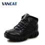 VANCAT Super Warm  Winter Men Boots Genuine Leather Boots Men Winter Shoes Men Military Fur Boots