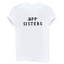 VenusFox Womens BFF SISTERS Letters Printing Casual Tee Solid Black White Tops