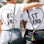 VenusFox Women Best Friends Printing Letter T-Shirt