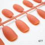 24Pcs Matte Fake Nails Multiple Color Detachable Nail Tips