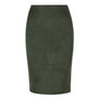 VenusFox High Waist Bodycon Stretchy Vintage Suede Pencil Skirt