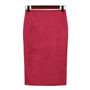 VenusFox High Waist Bodycon Stretchy Vintage Suede Pencil Skirt