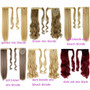 23" Long Curly Clip  Synthetic False Hair Ponytail Hairpiece With Hairpins Hair Extension