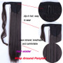 23" Long Curly Clip  Synthetic False Hair Ponytail Hairpiece With Hairpins Hair Extension