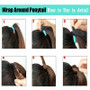 23" Long Curly Clip  Synthetic False Hair Ponytail Hairpiece With Hairpins Hair Extension