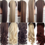 23" Long Curly Clip  Synthetic False Hair Ponytail Hairpiece With Hairpins Hair Extension