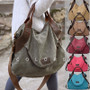 Women's Canvas Leather Large Capacity Pocket Casual Tote Handbag Shoulder Handbags