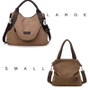 Women's Canvas Leather Large Capacity Pocket Casual Tote Handbag Shoulder Handbags