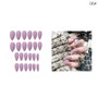 24pcs Matte False Nails Long Tips for 10 Pure Color Gel for Nails Extensions