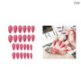 24pcs Matte False Nails Long Tips for 10 Pure Color Gel for Nails Extensions