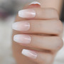 24pcs Natural Ombre French Ballerina Fake Nail