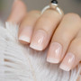 24pcs Natural Ombre French Ballerina Fake Nail