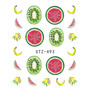 1PCS Summer Retro Harajuku Element Fruit Cake Lace Water Transfer Nail Manicure Art Sticker