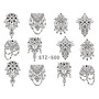 1PCS Summer Retro Harajuku Element Fruit Cake Lace Water Transfer Nail Manicure Art Sticker