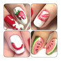 1PCS Summer Retro Harajuku Element Fruit Cake Lace Water Transfer Nail Manicure Art Sticker