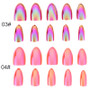 Metallic Art Manicure Mirror Look  Fake Nail False Nail Tips 12pcs/Box