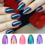 Metallic Art Manicure Mirror Look  Fake Nail False Nail Tips 12pcs/Box