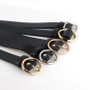 Fashion Simple Circle Pin Gold Buckles Wild  Belt  for women