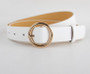 Fashion Simple Circle Pin Gold Buckles Wild  Belt  for women